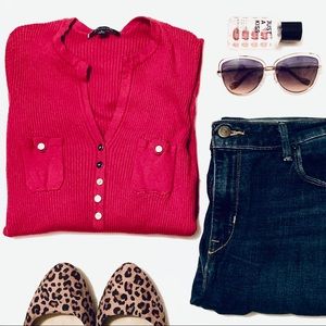 Anne Klein 3/4 Sleeve Sweater Top Size Small